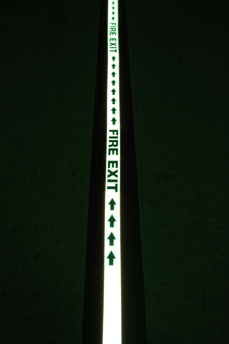 Custom Floor Tape 10cm  with 2.5cm Glow Stripe