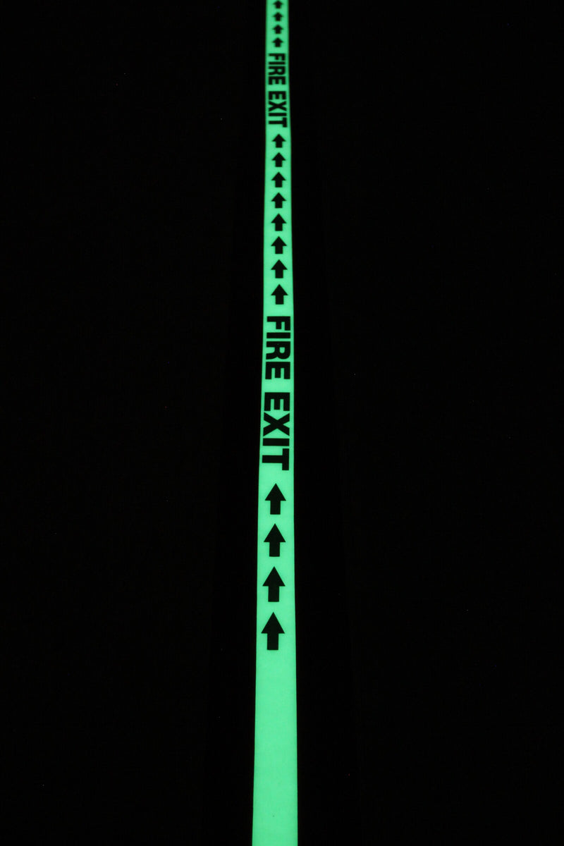 Custom Floor Tape 10cm  with 2.5cm Glow Stripe