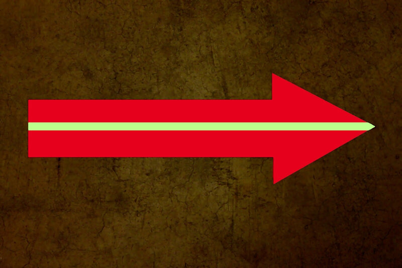 Glow Arrow Floor Tape - pack of 15