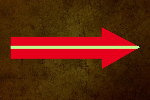 Glow Arrow Floor Tape - pack of 15