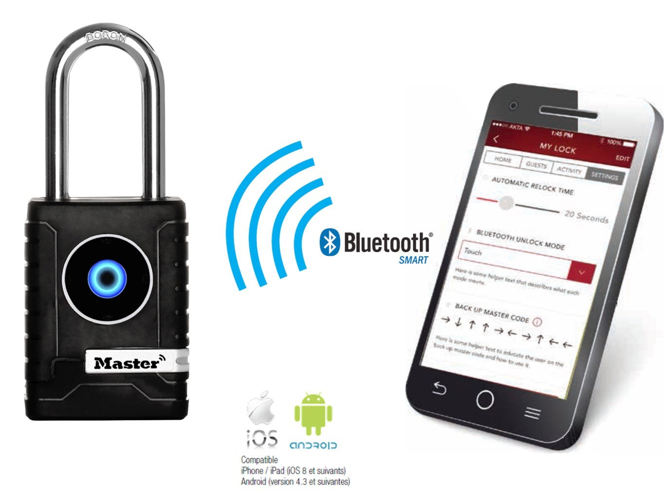 BLUETOOTH 4401 SMART PADLOCKS - Outdoor use