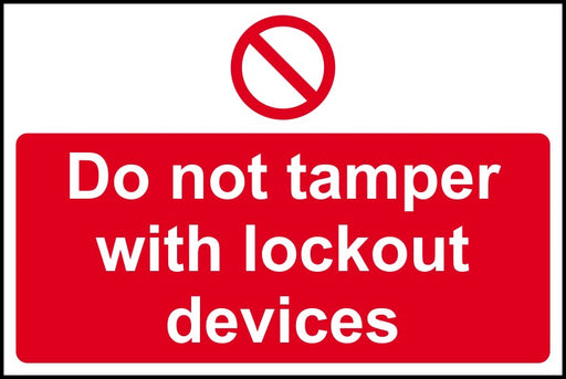 Do not tamper with lockout devices - MAG (225 x 150mm)