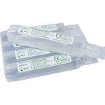 Sterile eyewash pods in sealed blister packs, shown together