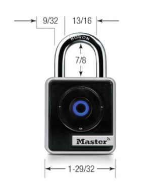 BLUETOOTH 4400EURD SMART PADLOCK - Indoor use