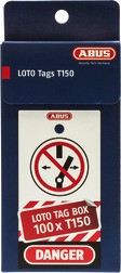 Abus T150 Large Do Not Operate Tags in dispenser box