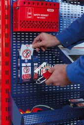 Abus T150 Large Do Not Operate Tags in dispenser box