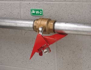 Ball Valve Lockout  - fits valves up to 31mm to 76mm diam.