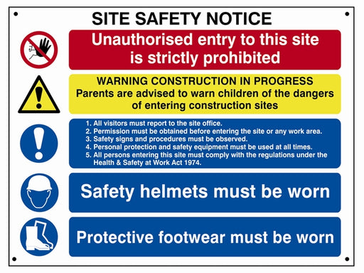 Construction Site Safety Sign