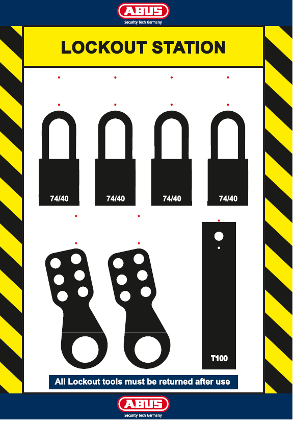 Abus LOTO Shadow Board 4 capacity
