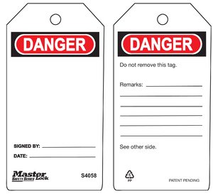 Blank Tag White - S4058