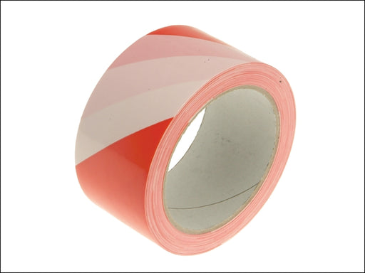 Self-Adhesive Hazard Warning Safety Tape 33m Red & White