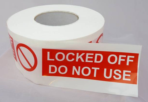 Locked Off Do Not Use Barrier Tape 250m x 75mm