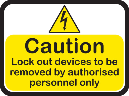 Lockout Tagout Peel & Stick Signs - Size - 20 cm x 15 cm (4pack)