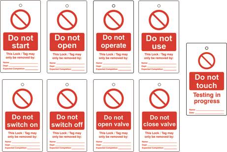 Lock Out Tags Range A