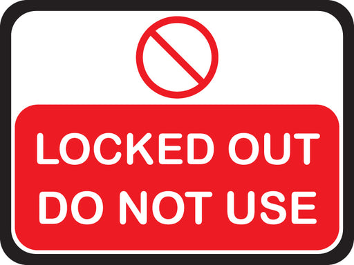 Lockout Tagout Peel & Stick Signs - Size - 20 cm x 15 cm (4pack)