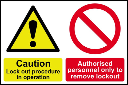 Caution Lockout procedure in operation Authorised… - RPVC (300 x 200mm)