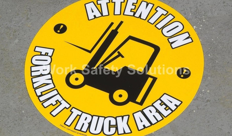 Attention Forklift Truck Area Floor Marking Signs