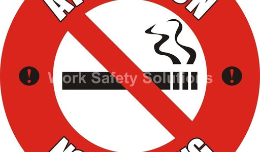 No Smoking Floor Marking Signs