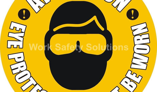 Eye Protection Floor Marking Sign
