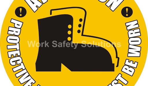 Protection Footwear Floor Marking Sign