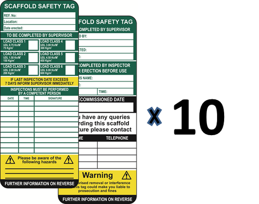 Scaffold Safety Tag