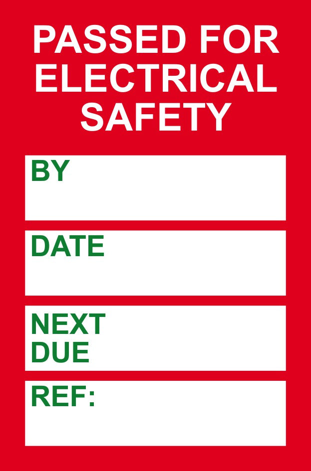 PAT Testing Mini Tag Insert
