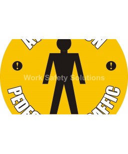 Pedestrian Traffic Floor Marking Sign