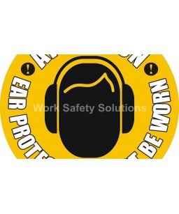 Ear Protection Floor Marking Sign