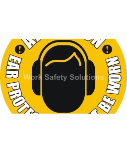 Ear Protection Floor Marking Sign