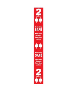 Floor distance marker - Red SAV LAM (800 x 100mm)