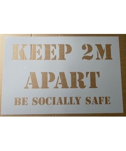 Keep 2m apart - Be socially safe (Stencil)